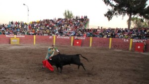 FOTO: PABLO JAVIER GÓMEZ DEBARBIERI CONCEDIDO. Alfonso de Lima simula la suerte suprema con una banderilla tras haber sido indultado el sexto toro.