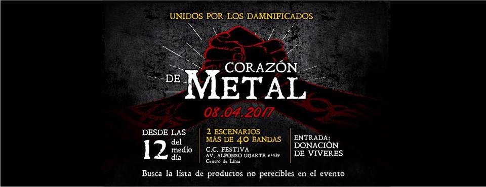 Corazón de metal: concierto solidario de la escena metal peruana por los damnificados