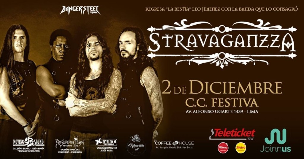 Stravaganzza, interesante banda de metal sinfónico de España, en el Festiva 2 de diciembre