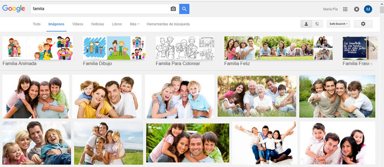 La familia (caucásica) ideal, según Google