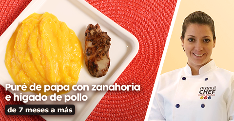 Receta paso a paso: Puré de papa con zanahoria acompañado de hígado de pollo