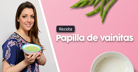 Papilla de vainitas para bebés de 6 meses a más