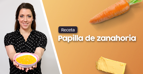 Papilla de zanahoria para comenzar el año 2017! Rica y fácil de preparar, para bebé de 6 meses a más.