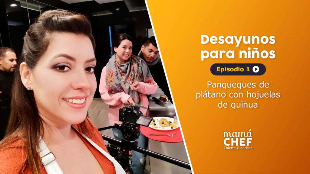 Desayuno power: Panqueques de plátano, quinua y huevo con manzanas salteadas