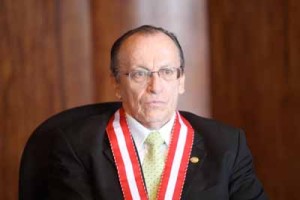 El Dr. José Peláez Bardales, Presidente del Poder Judicial