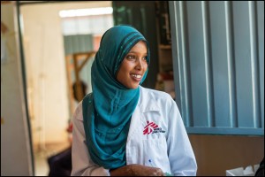 Mandek, matrona de Médicos Sin Fronteras (MSF), en la sala de partos.