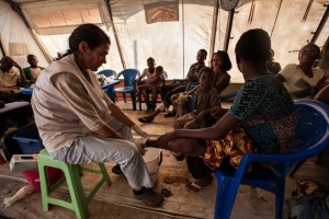 MSF ha desplegado alrededor de cien personas para cubrir las necesidades médicas de los refugiados en los campos del norte de Angola. ©Bruno Fonseca