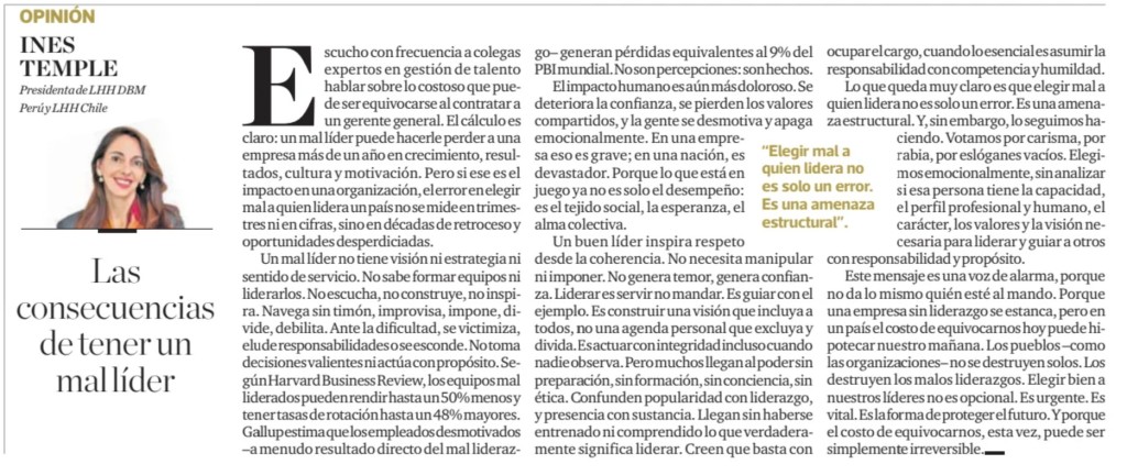 Ines consecuencias de un mal lider