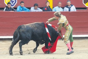 FOTO: ROLLY REYNA buena estocada. Borja Jiménez dejó una buena estocada al cuarto novillo de la tarde, aprovechando con habilidad la querencia hacia tablas que mostró el astado a lo largo de toda la faena.