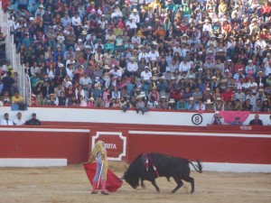 FOTO: MIGUEL PARDO LUIS MIGUEL ENCABO. Mientras torea el diestro español, nadie pierde detalle de su actuación.