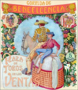 Cartel para la corrida de la Beneficencia en Madrid, pintado por L.F. Esplá.