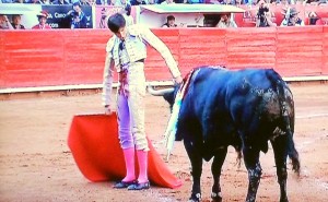 CAPTURA DE PANTALLA  LUQUESINAS. Final de la faena a Cardifresco, toro con el que confirmó la alternativa.