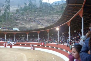 FOTO: PABLO JAVIER GÓMEZ DEBARBIERI Los tendidos de Palca con familias completas (abuelos, padres y nietos) y en el cerro, a pesar del frío serrano del atardecer, mucha gente que no logró conseguir localidad. 