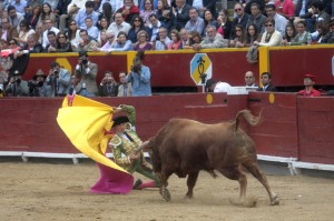 FOTOS: JUAN PONCE Andrés Roca Rey aportó emoción y buen toreo ayer en Acho. Tras cortar dos orejas al cuarto toro, salió en hombros de la histórica plaza.