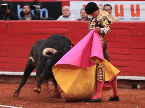 FOTOS: EFE Andrés Roca Rey lanceando a la verónica ayer en la Plaza México.