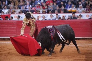 12 Andres Roca Rey en su primer toro (Plaza Mexico)