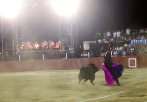 FOTO: PABLO JAVIER GÓMEZ DEBARBIERI Castella lancea al primer novillo.