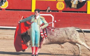 FOTOS: JUAN PONCE La madurez taurina de Fernando Roca Rey y su decisión posibilitaron dos buenas faenas ayer en Acho: cortó una oreja en el cuarto toro.