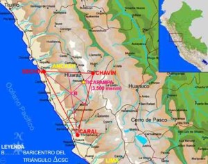 PREPARACIÓN PROPIA Ticapampa, en el triángulo formado por Caral, Sechín y Chavín