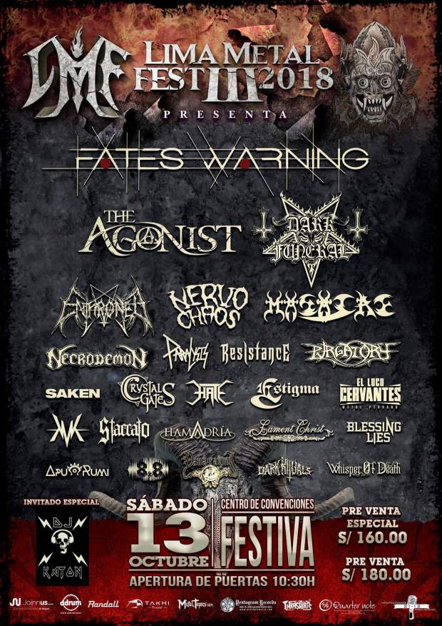 Lima Metal Fest vuelve en su tercera edición a animar el movimiento metal local, con una enorme cantidad de bandas que representa la diversidad del metal en la actualidad.