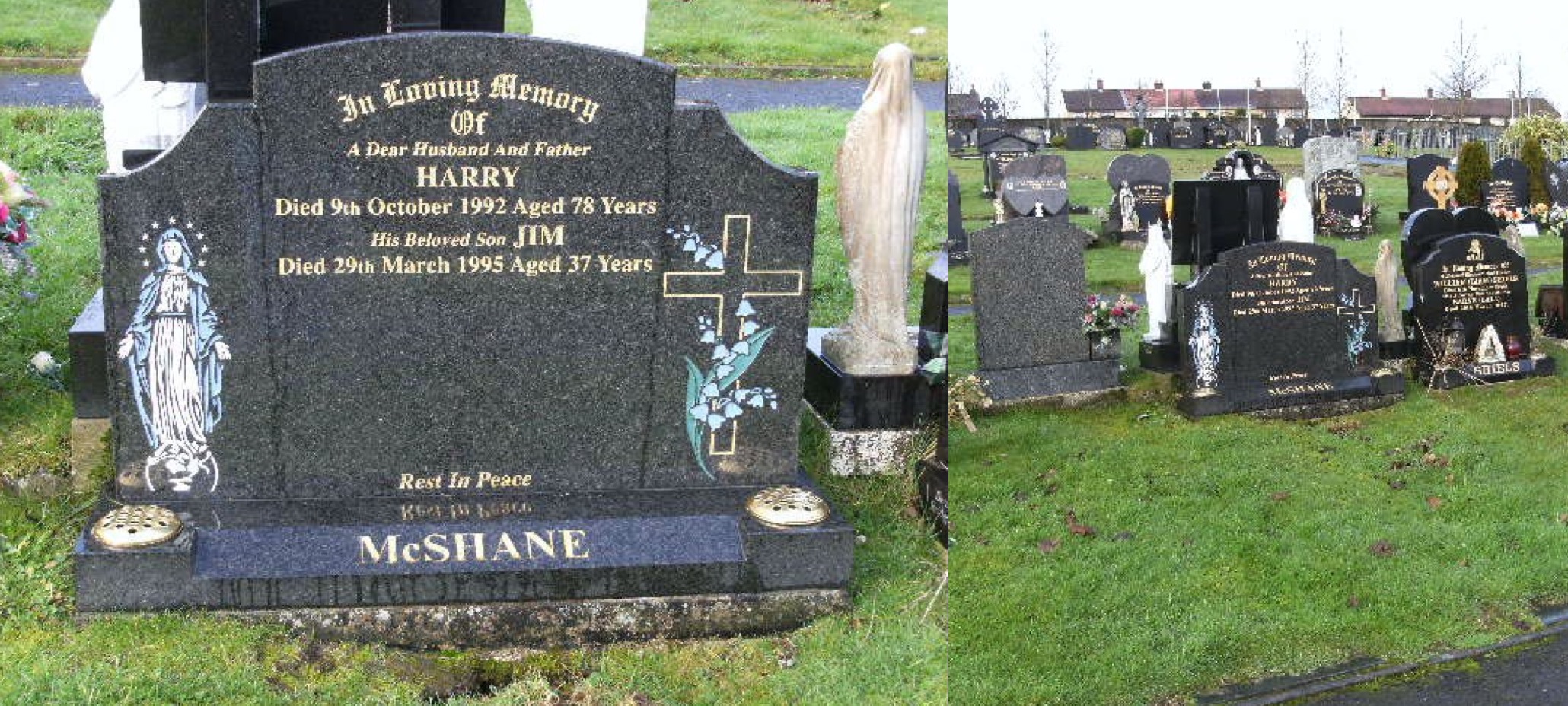 Tumba de Jimmy McShane en Londonderry (Irlanda del Norte).