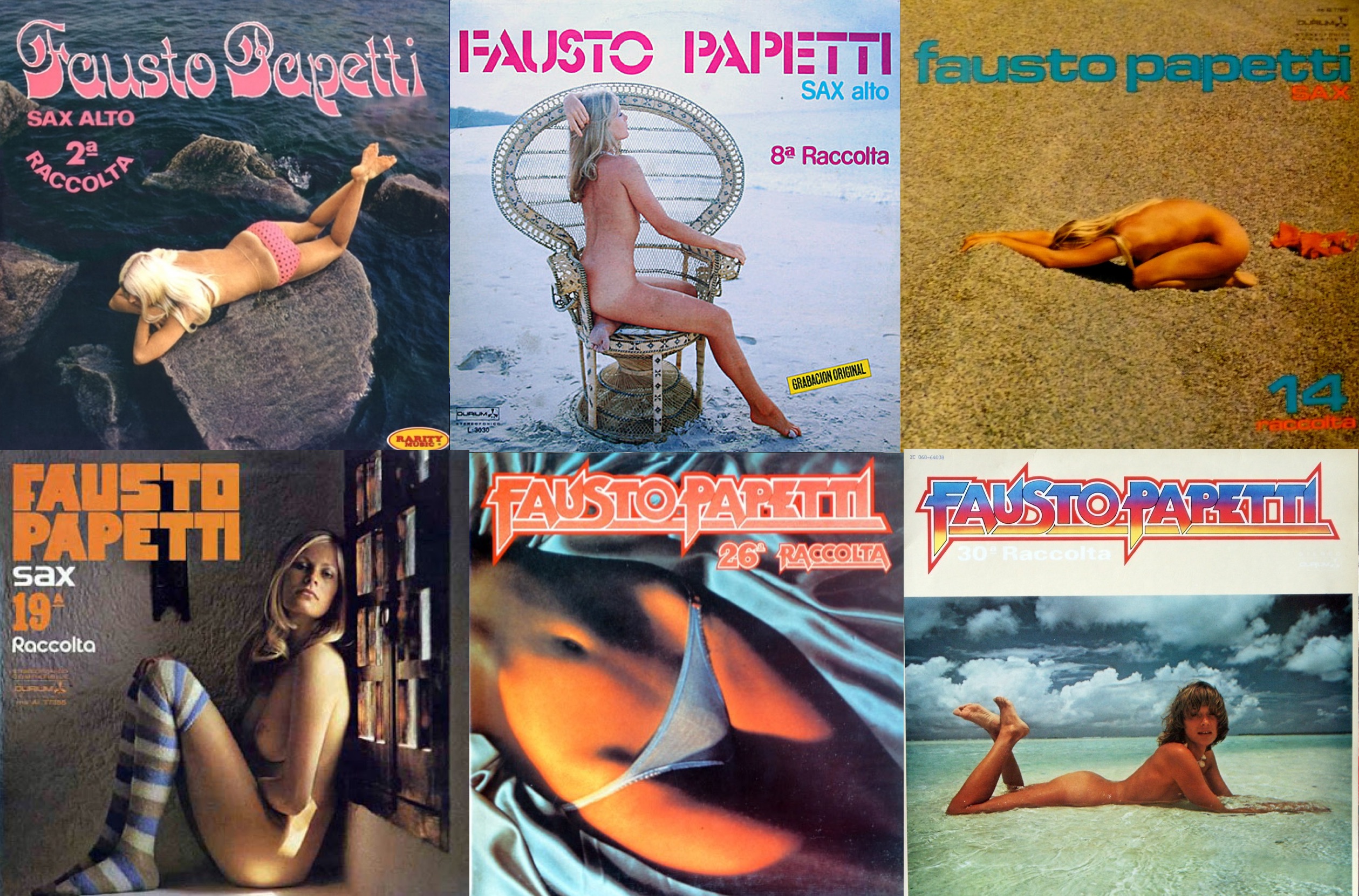 Algunas de las portadas del italiano Fausto Papetti.