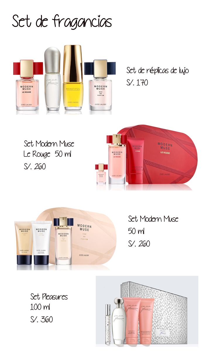 set de replicas de lujo para ellos estee lauder