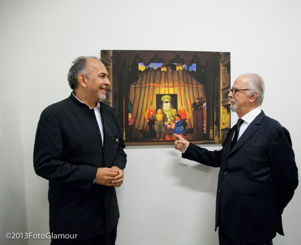 Director de escena Víctor García Sierra y pintor Fernando Botero en la producción en Parma
