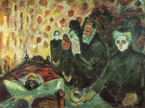 Edvard Munch - close to reads died fever) (1915)
