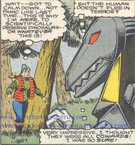 Grimlock issue 27 y la humana copy